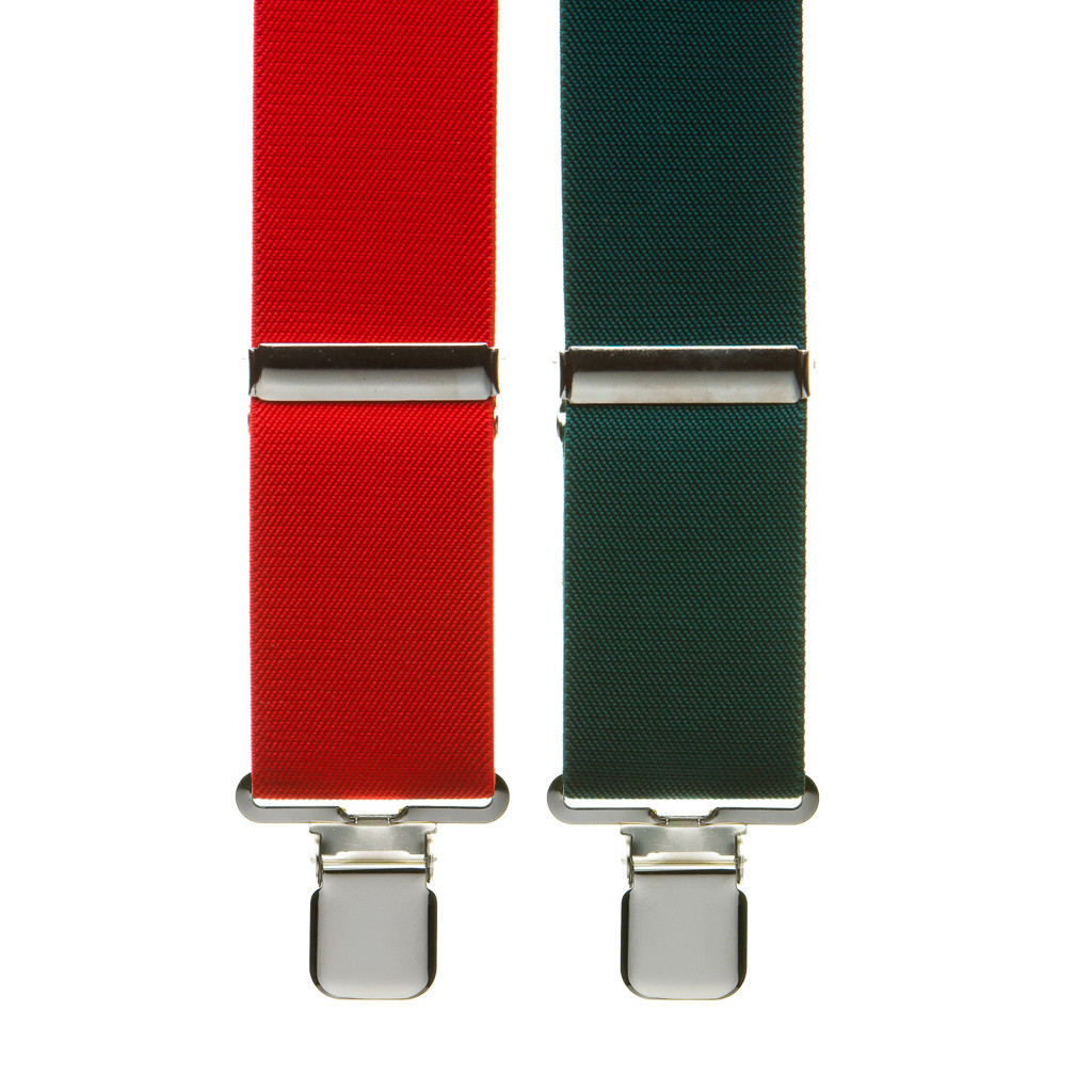 Red/Green Suspenders - 2 Inch Wide Questions & Answers