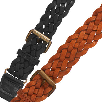Handwoven Braided Leather Suspenders - 1 Inch Wide Button Questions & Answers