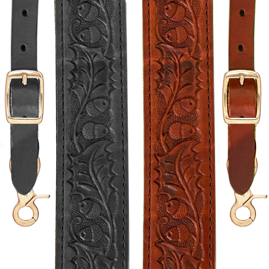 Acorn Trigger Snap 1.5 Inch Wide Western Leather Suspenders Questions & Answers