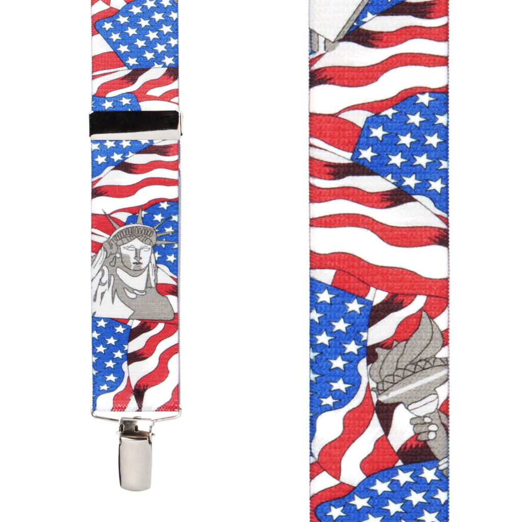 USA Liberty Suspenders - 1.5 Inch Wide Questions & Answers